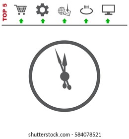 Clock Icon Vector flat design style