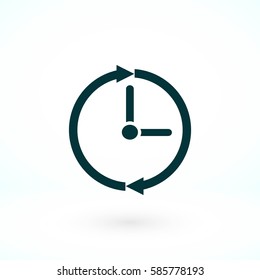 clock icon vector, flat design best vector icon