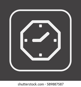 Clock  Icon ,vector. Flat design.