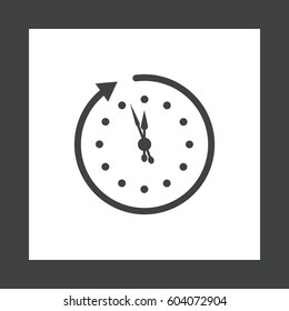 Clock Icon Vector flat design style