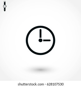 clock icon vector, flat design best vector icon