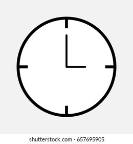 clock icon vector flat design