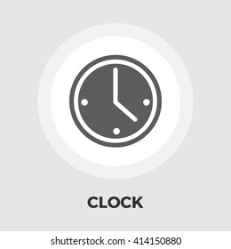 Clock icon vector. Flat icon isolated on the white background. Editable EPS file. Vector illustration.