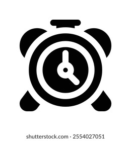 clock icon. vector glyph icon for your website, mobile, presentation, and logo design.
