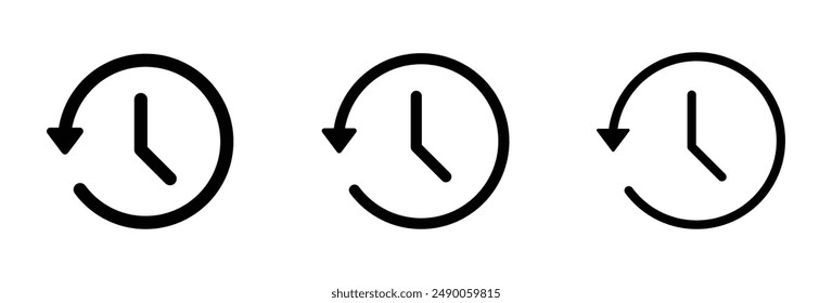 Clock icon vector. History, time icon vector icon illustrations