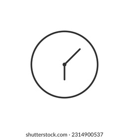 clock icon vector with hour and minute handle in eps 10 format. Time interface for the countdown and management of time