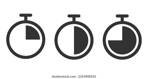 clock icon vector with hour and minute handle in eps 10 format. Time interface for the countdown and management of time