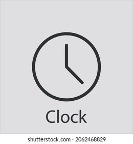 clock icon vector icon.Editable stroke.linear style sign for use web design and mobile apps,logo.Symbol illustration.Pixel vector graphics - Vector
