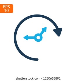 Clock icon , Vector illustration