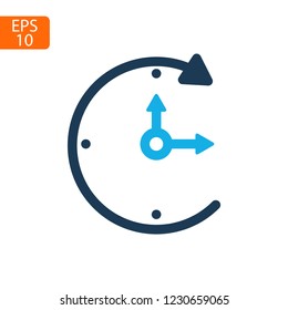 Clock icon , Vector illustration
