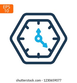 Clock icon , Vector illustration