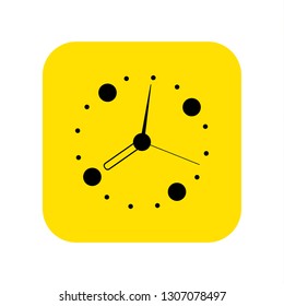 Clock icon vector. Vector illustration.
