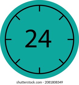 clock icon , vector clock illustration
