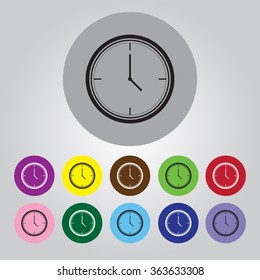 Clock icon , Vector illustration
