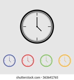 Clock icon , Vector illustration
