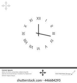 Clock Icon. Vector illustration