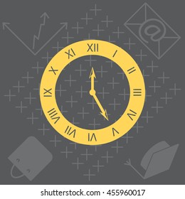 Clock Icon. Vector illustration