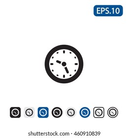Clock icon. Vector illustration.