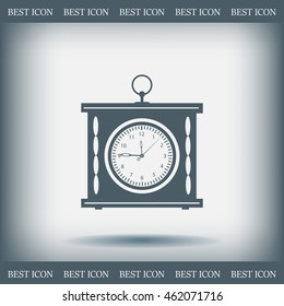 clock icon, vector illustration