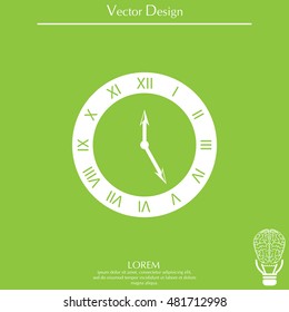 Clock Icon. Vector illustration