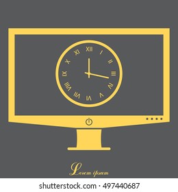 Clock Icon. Vector illustration