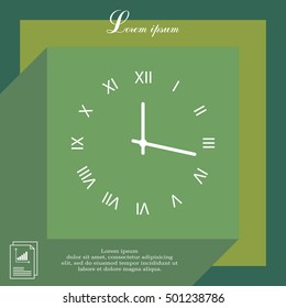 Clock Icon. Vector illustration