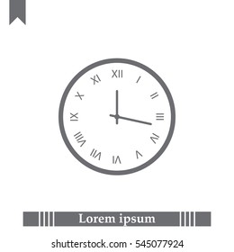 Clock Icon. Vector illustration