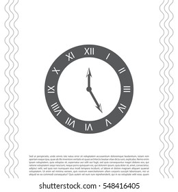 Clock Icon. Vector illustration
