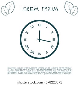 Clock Icon. Vector illustration