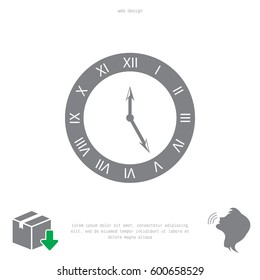 Clock Icon. Vector illustration