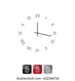 Clock Icon. Vector illustration