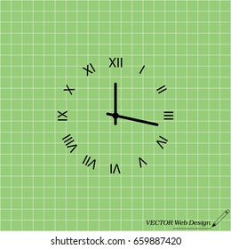 Clock Icon. Vector illustration
