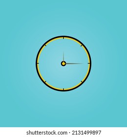 icono del reloj Ilustración vectorial del diseño de color negro y amarillo 