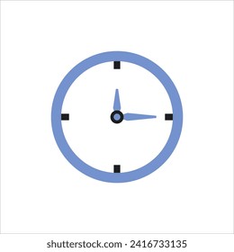 Uhrsymbol, Vektorgrafik. blaues Farbtaktsymbol