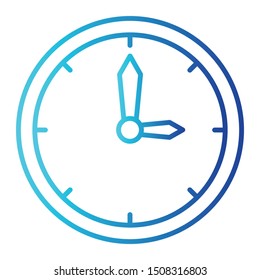 Clock Icon, Vector Illustration, Business Outline