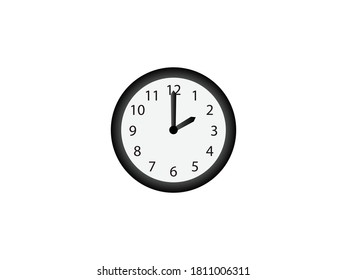 Clock Icon Vector illustration. cartoon timer. wall watch Time sign, emblem isolated on white background, Flat style for graphic and web design, logo. EPS10 