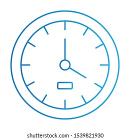 Clock Icon, Vector Illustration, Education Colour Outline