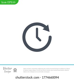 icono de reloj. Ilustración del vector EPS 10.