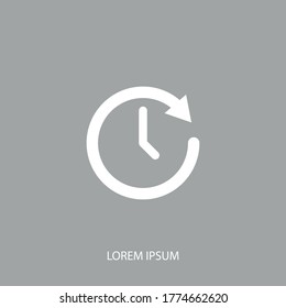 clock icon. Vector illustration EPS 10.