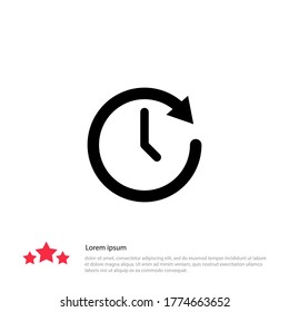 clock icon. Vector illustration EPS 10.