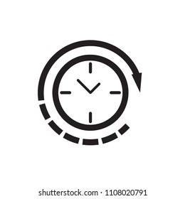 Clock icon Vector illustration, EPS10.