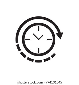 Clock icon Vector illustration, EPS10.