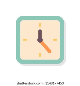 Clock icon vector Illustration flat