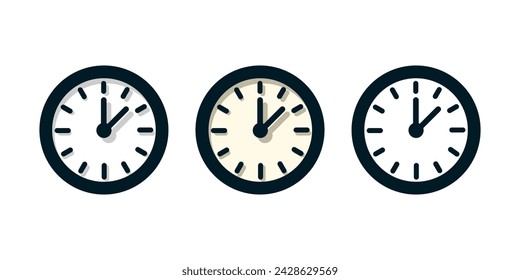 Clock icon , Vector illustration flat design