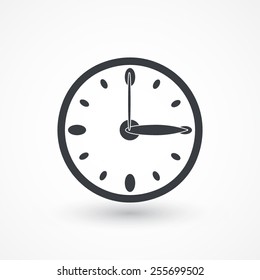 Clock icon , Vector illustration flat design 