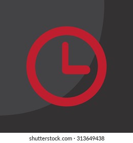 Clock icon , Vector illustration flat design