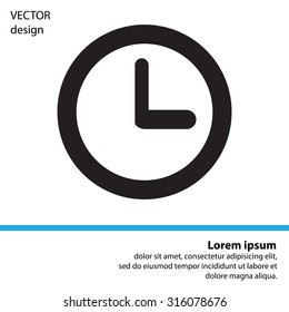 Clock icon , Vector illustration flat design