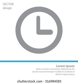 Clock icon , Vector illustration flat design