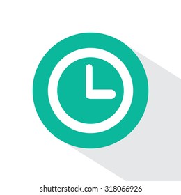 Clock icon , Vector illustration flat design