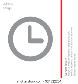 Clock icon , Vector illustration flat design